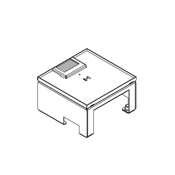 Produktbild UBD 162 052  -  Unterflur-Bodendose UBD 160 inkl. Deckel, flach (SVZ), ohne Kante, 5mm Vertiefung und 1 Bürstenauslass